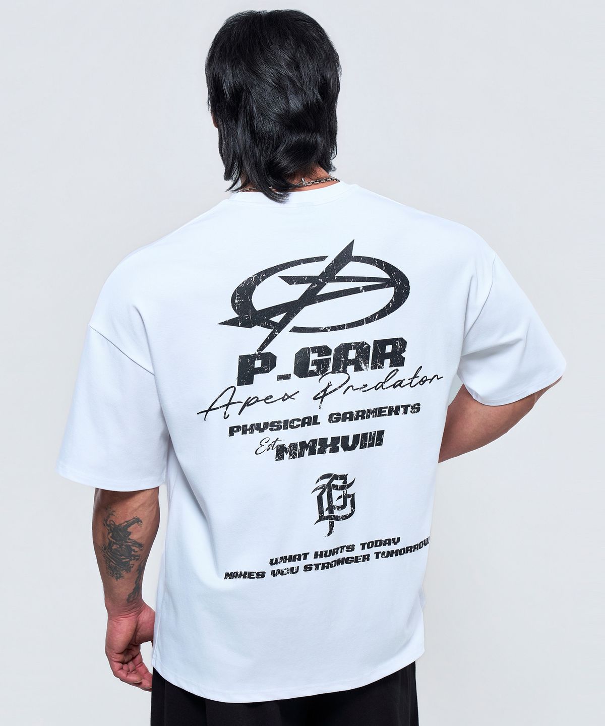 피지컬가먼츠(PHYSICAL GARMENTS) P2647 아카이브 크랙 자이언트 반팔 [4COLOR]