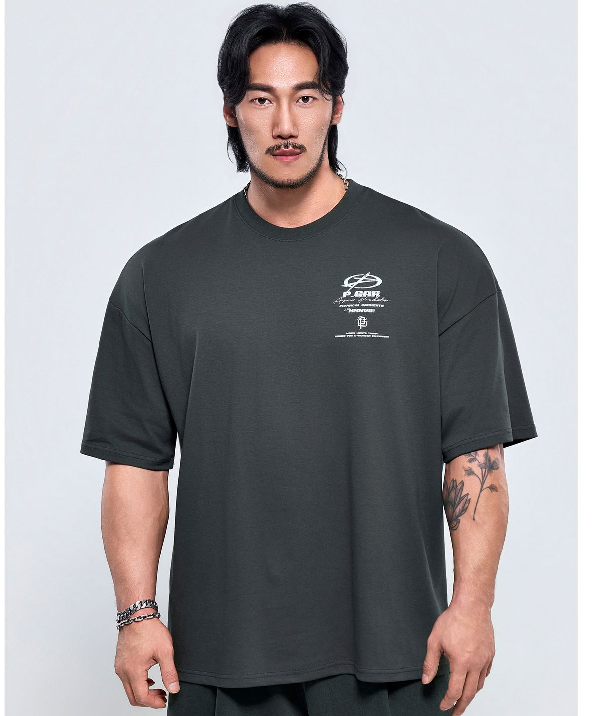 피지컬가먼츠(PHYSICAL GARMENTS) P2647 아카이브 크랙 자이언트 반팔 [4COLOR]