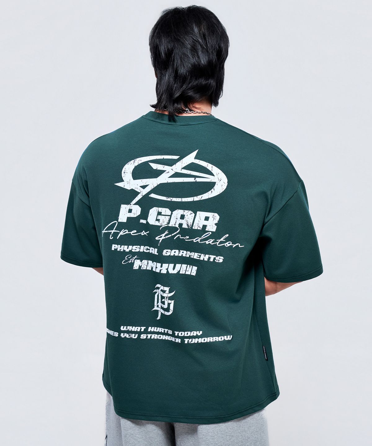 피지컬가먼츠(PHYSICAL GARMENTS) P2647 아카이브 크랙 자이언트 반팔 [4COLOR]