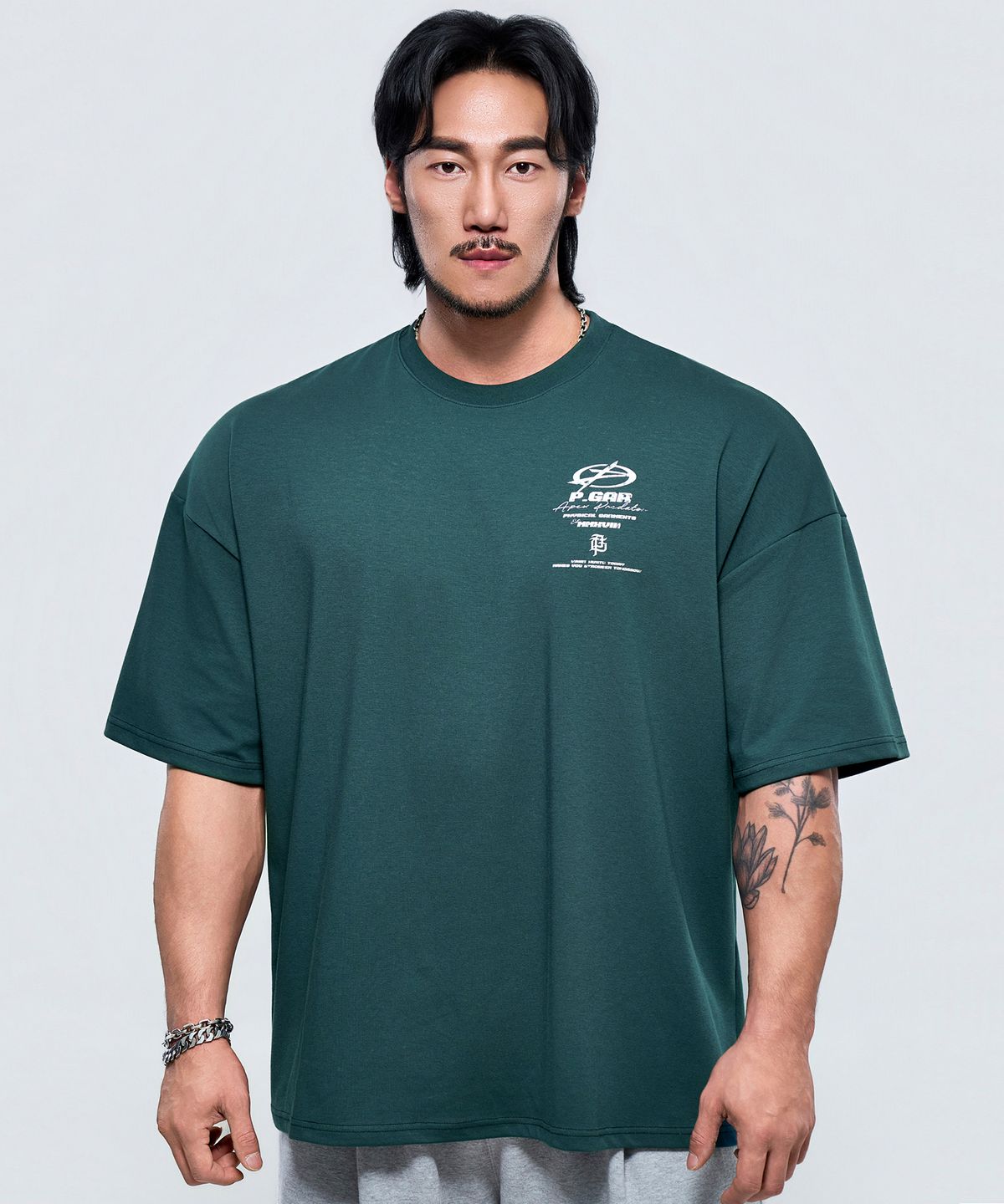 피지컬가먼츠(PHYSICAL GARMENTS) P2647 아카이브 크랙 자이언트 반팔 [4COLOR]