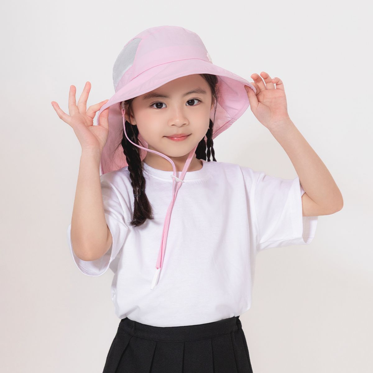 네파 키즈 악세서리(NEPAKIDS ACC) 아리 차양햇 차양모 핑크 NE6SS63PNK