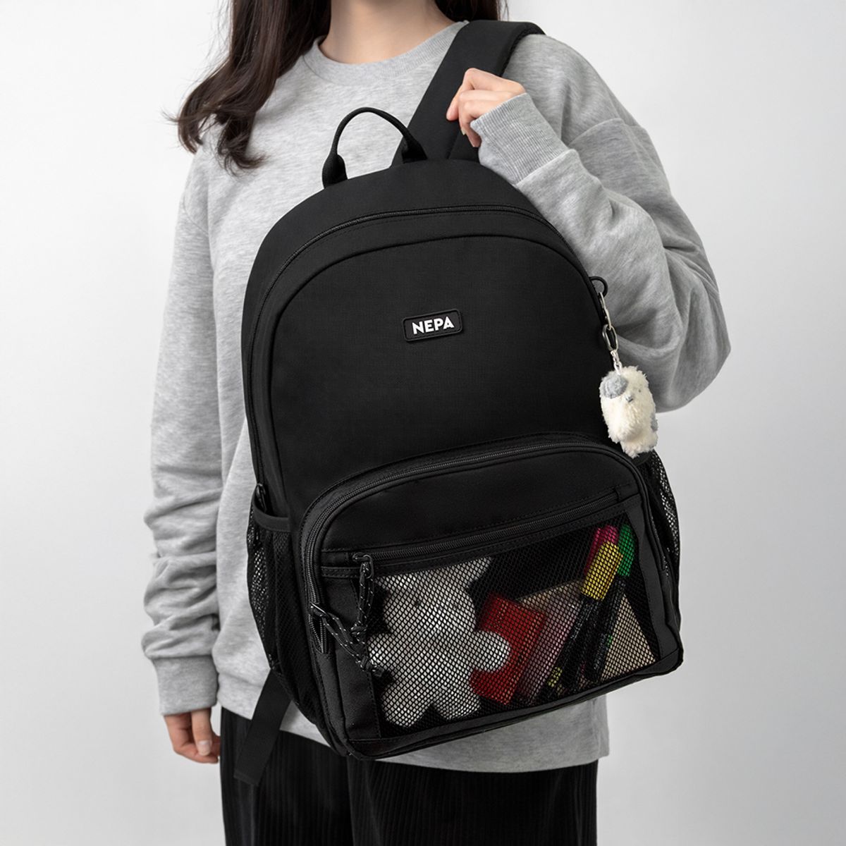 네파 키즈 악세서리(NEPAKIDS ACC) 플린트 포켓 19L 가방 백팩 NE6SS65BLK
