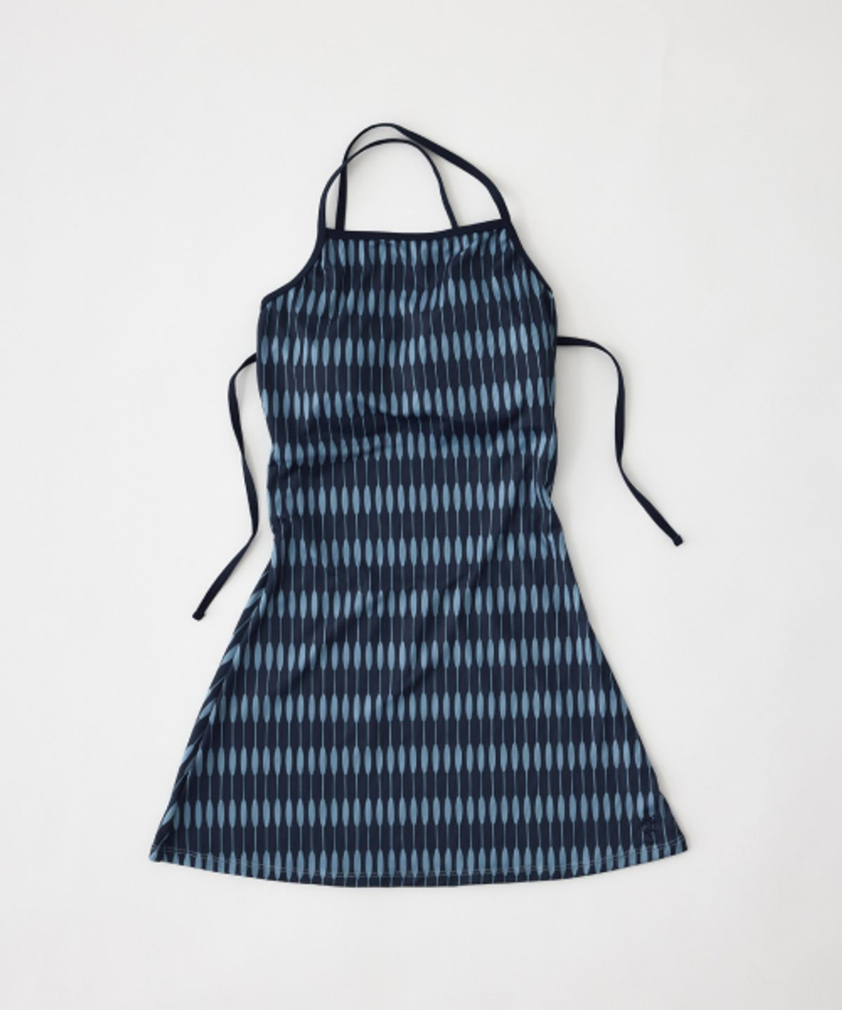 하타(HATA) Skirt Monokini_Spicy Blue Stripe