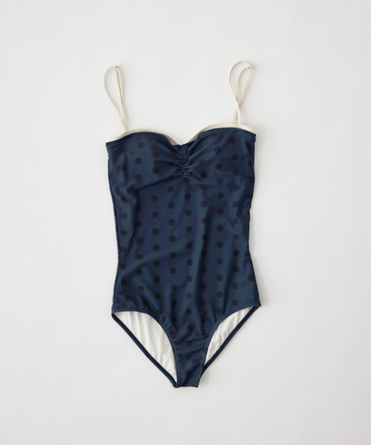 하타(HATA) Layered Monokini_Navy Dot