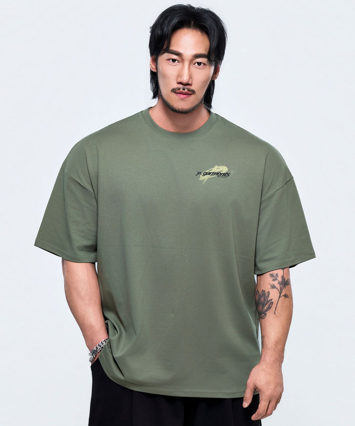 피지컬가먼츠(PHYSICAL GARMENTS) P2648 오르빗 블러 자이언트 반팔 [4COLOR]