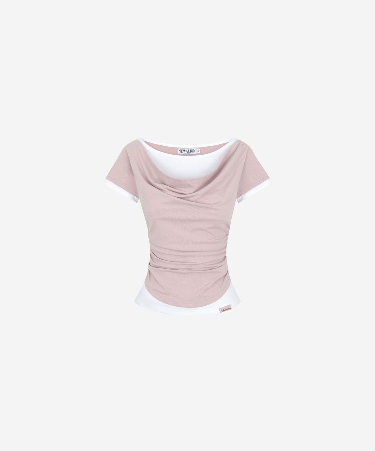 뉴얼린(NEWALRIN) Tori Draping Layered Short Sleeve Top(6colors)