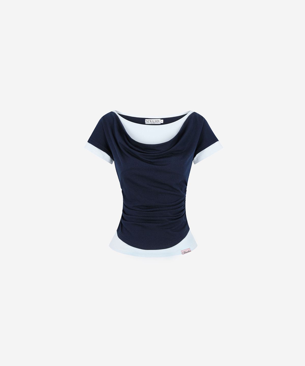 뉴얼린(NEWALRIN) Tori Draping Layered Short Sleeve Top(6colors)