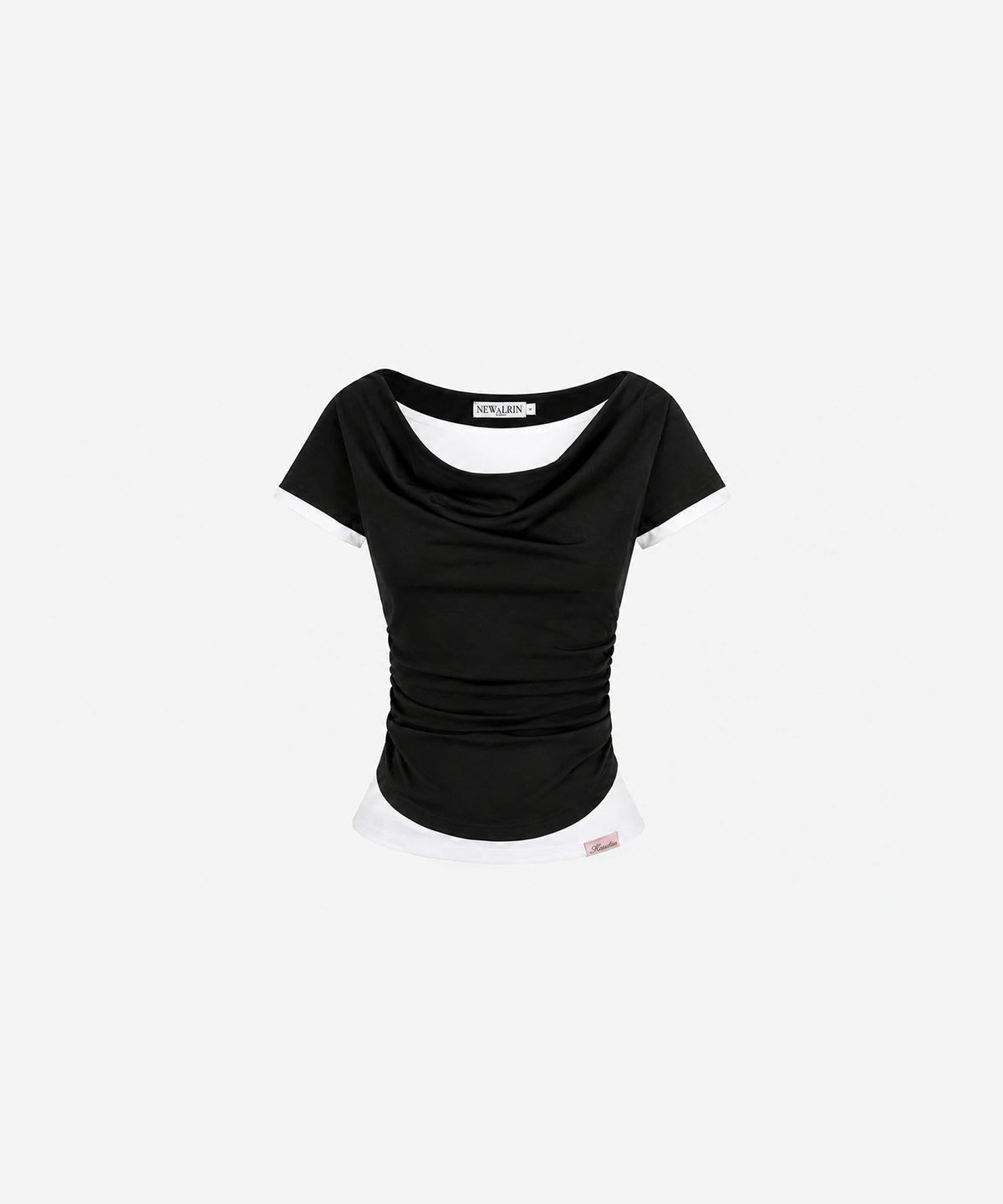 뉴얼린(NEWALRIN) Tori Draping Layered Short Sleeve Top(6colors)