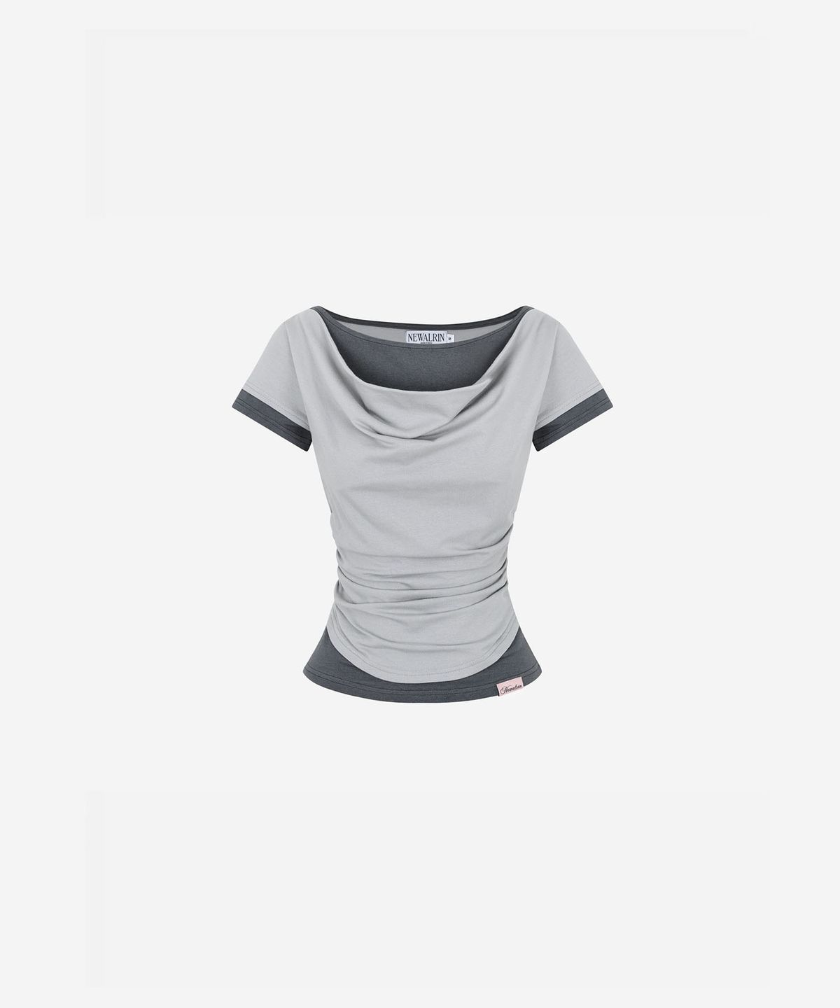 뉴얼린(NEWALRIN) Tori Draping Layered Short Sleeve Top(6colors)