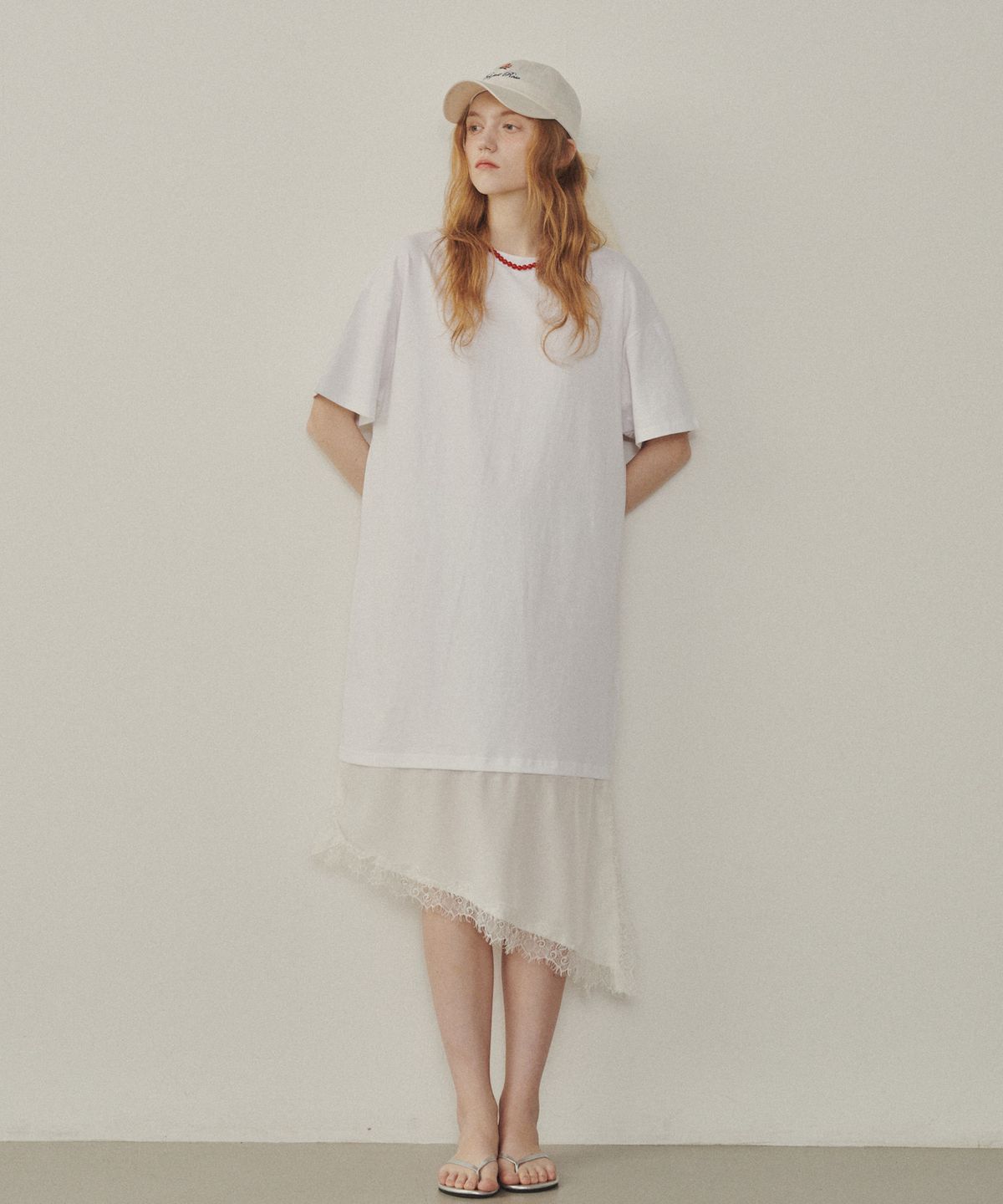 멜리앤로즈(MELLY&ROSE) Rose 리본 볼캡(315353)_WHITE