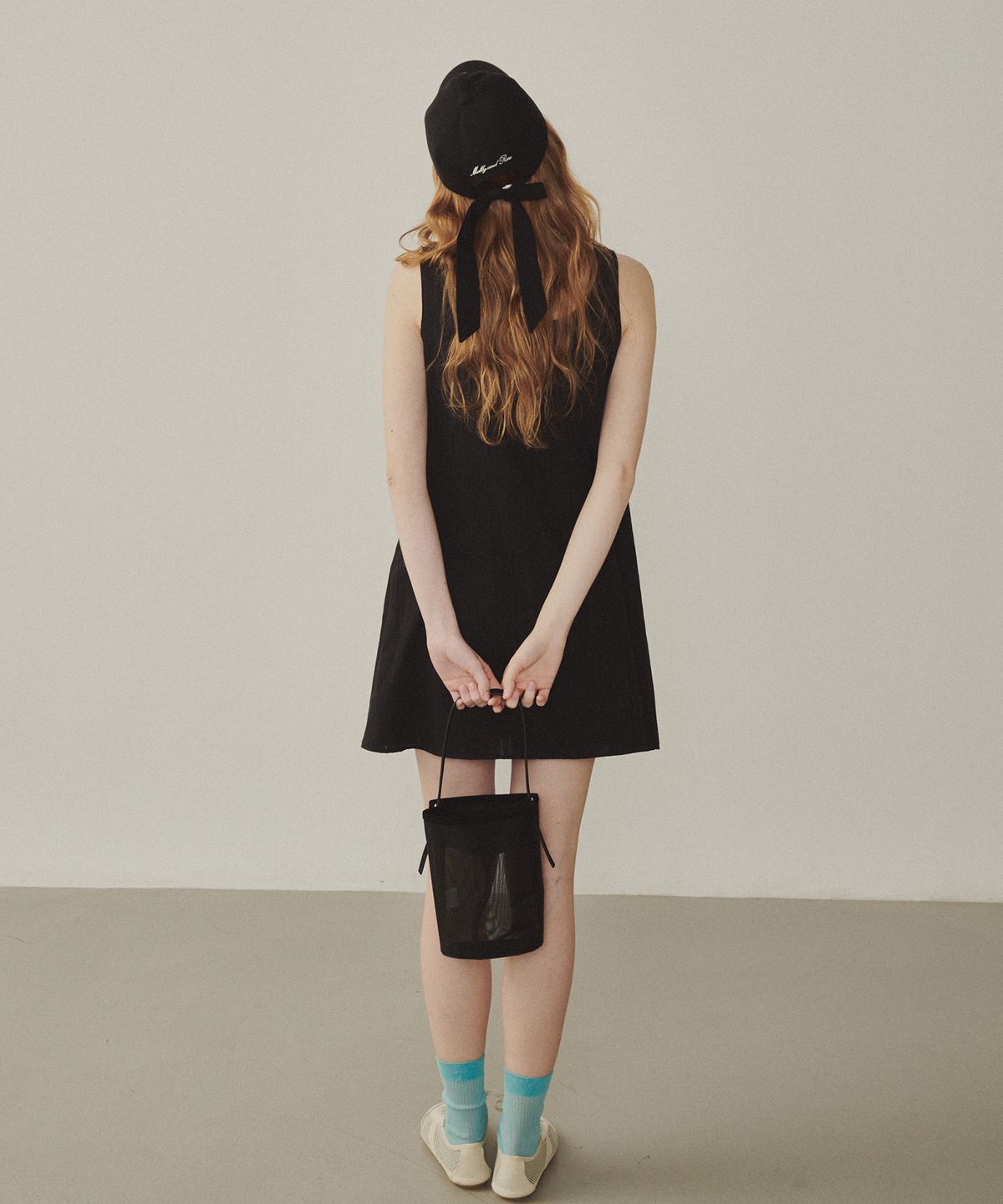 멜리앤로즈(MELLY&ROSE) Rose 리본 볼캡(315353)_BLACK