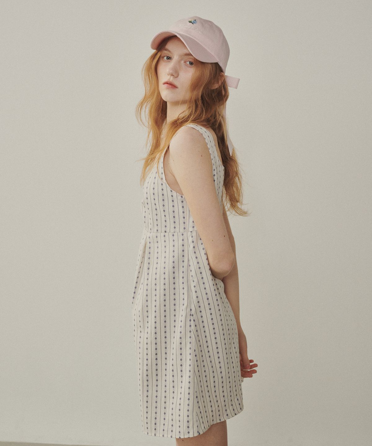 멜리앤로즈(MELLY&ROSE) Rose 리본 볼캡(315353)_PINK