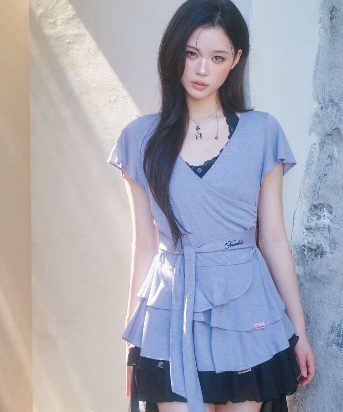 뉴얼린(NEWALRIN) Candy Lace Button Sleeveless Top(4Colors)