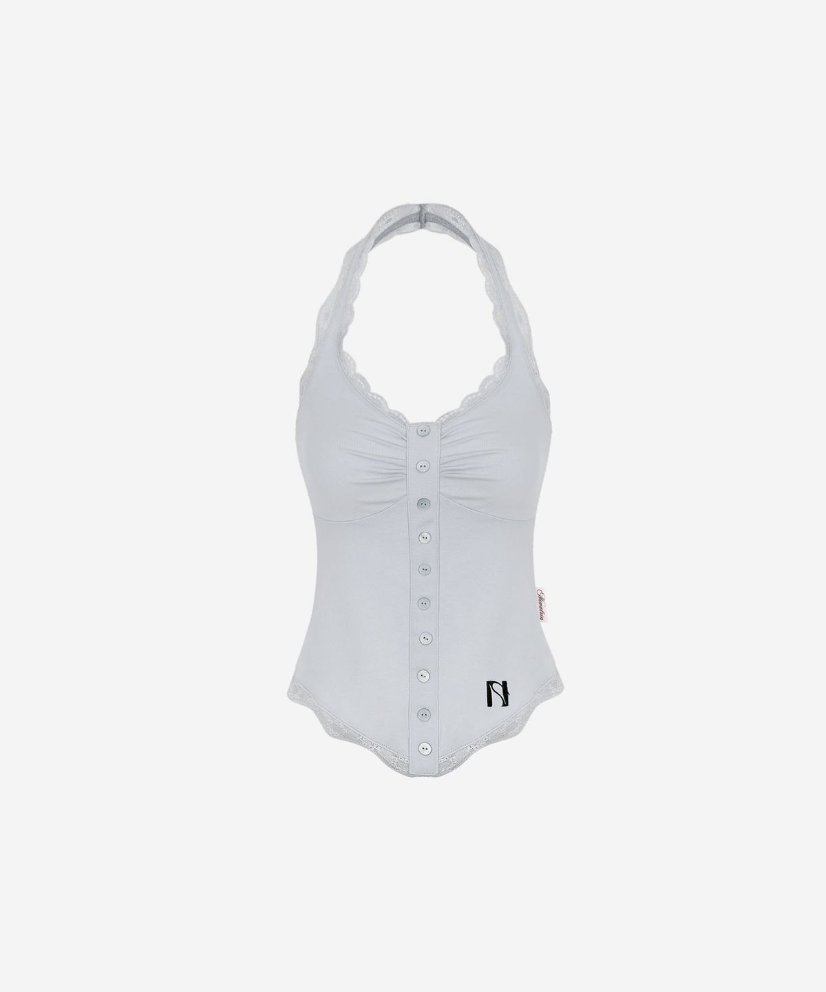 뉴얼린(NEWALRIN) Candy Lace Button Sleeveless Top(4Colors)