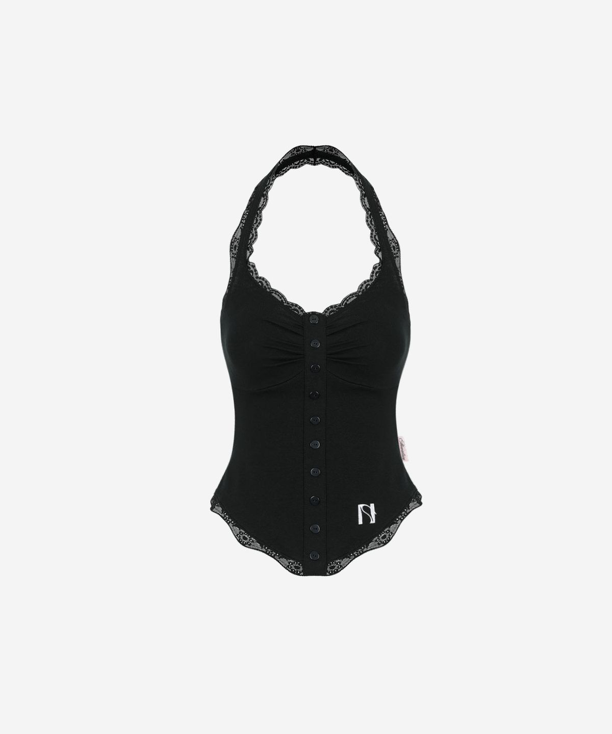 뉴얼린(NEWALRIN) Candy Lace Button Sleeveless Top(4Colors)