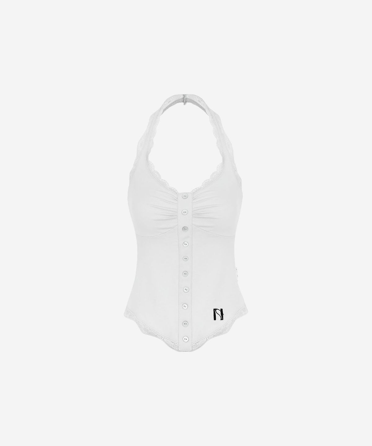 뉴얼린(NEWALRIN) Candy Lace Button Sleeveless Top(4Colors)