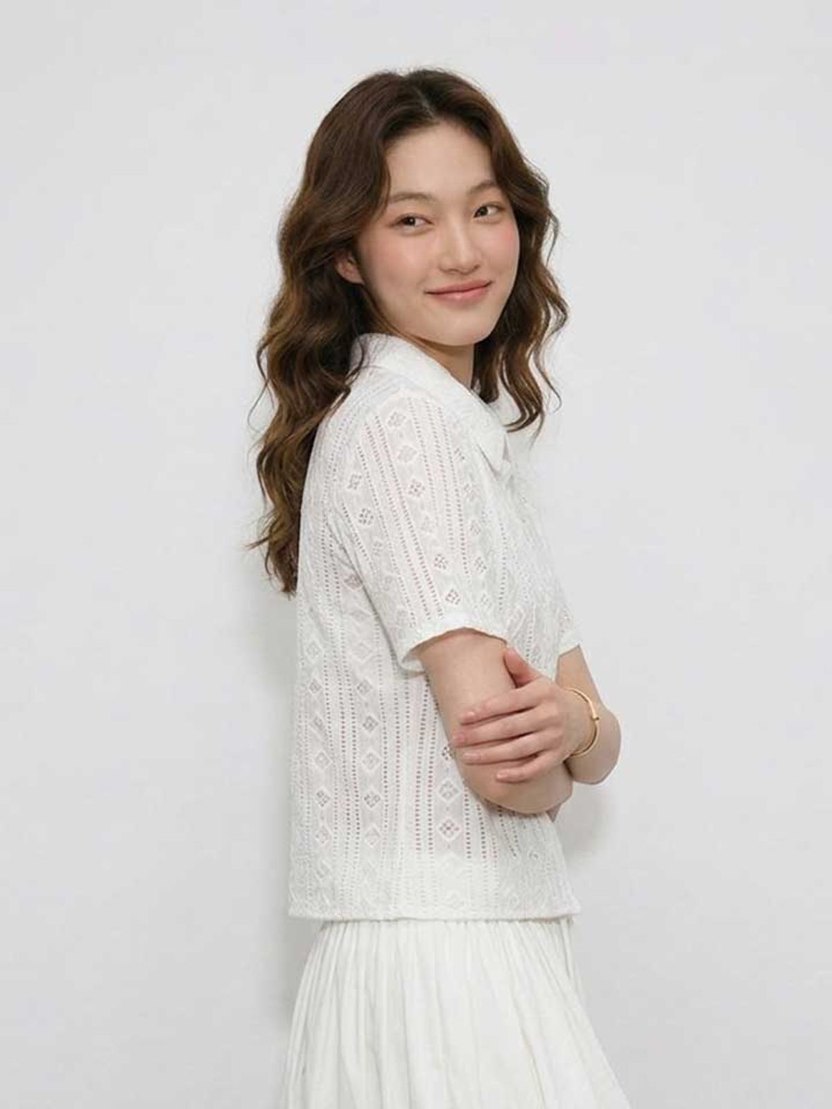 행텐(HANGTEN) 여성 아일렛 반팔 셔츠_003(10570-120-407-68)