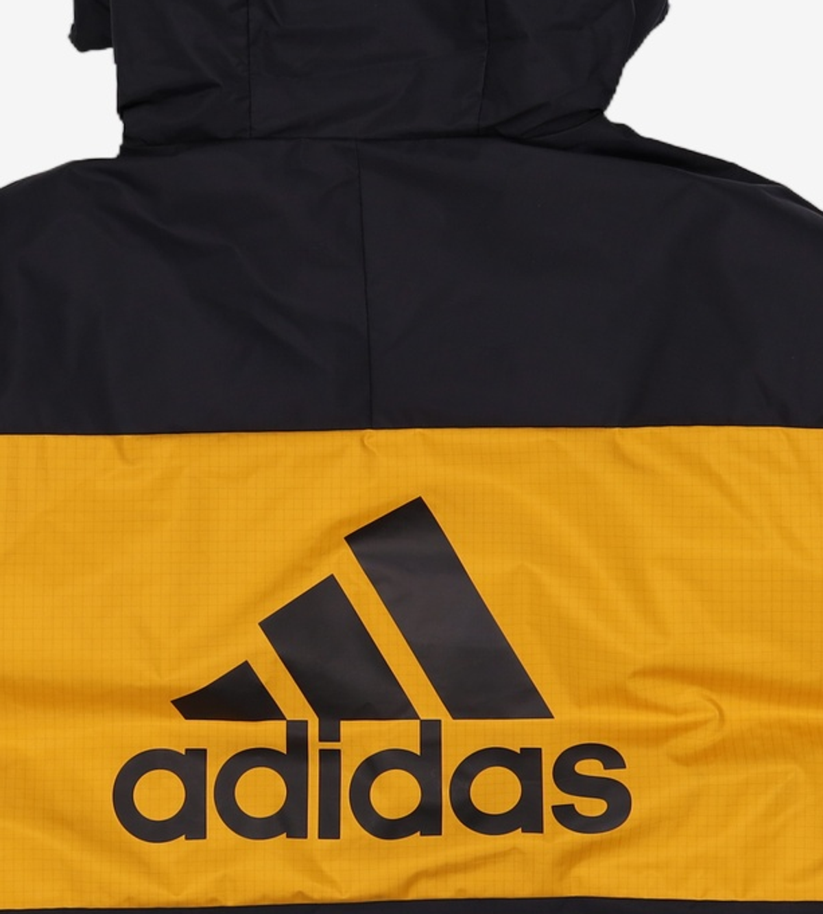 아디다스(ADIDAS) 컬러블록 BOS 로고 다운재킷 - 블랙:머스타드 / GF0076 L
