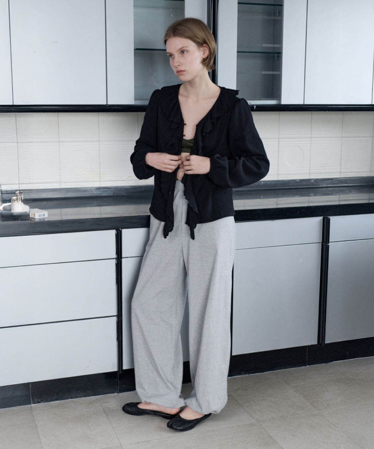 토아베(TOAVE) Airy Cotton Waist Pants (Gray)