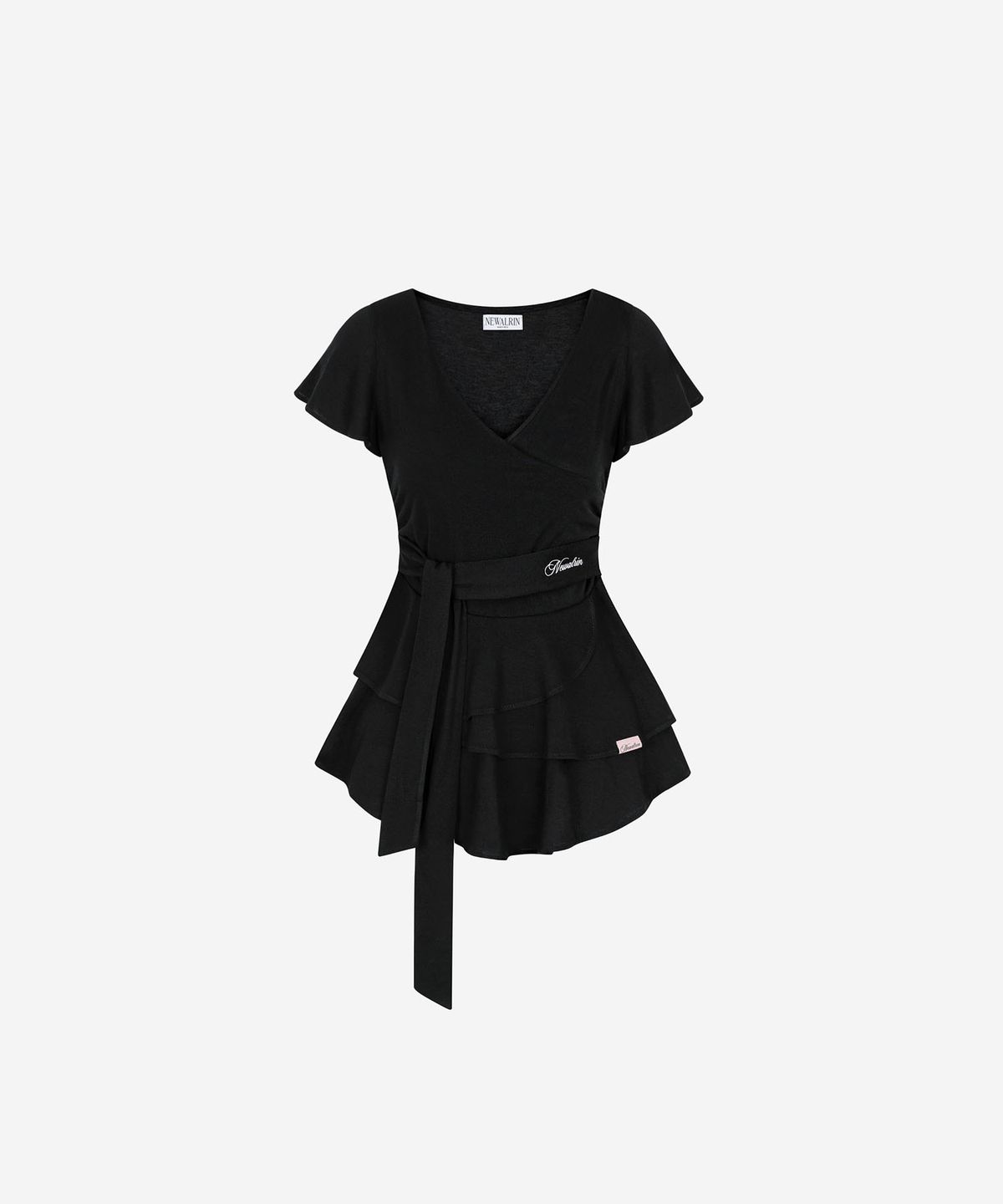 뉴얼린(NEWALRIN) Swan Draping Shawl Blouse (3Colors)