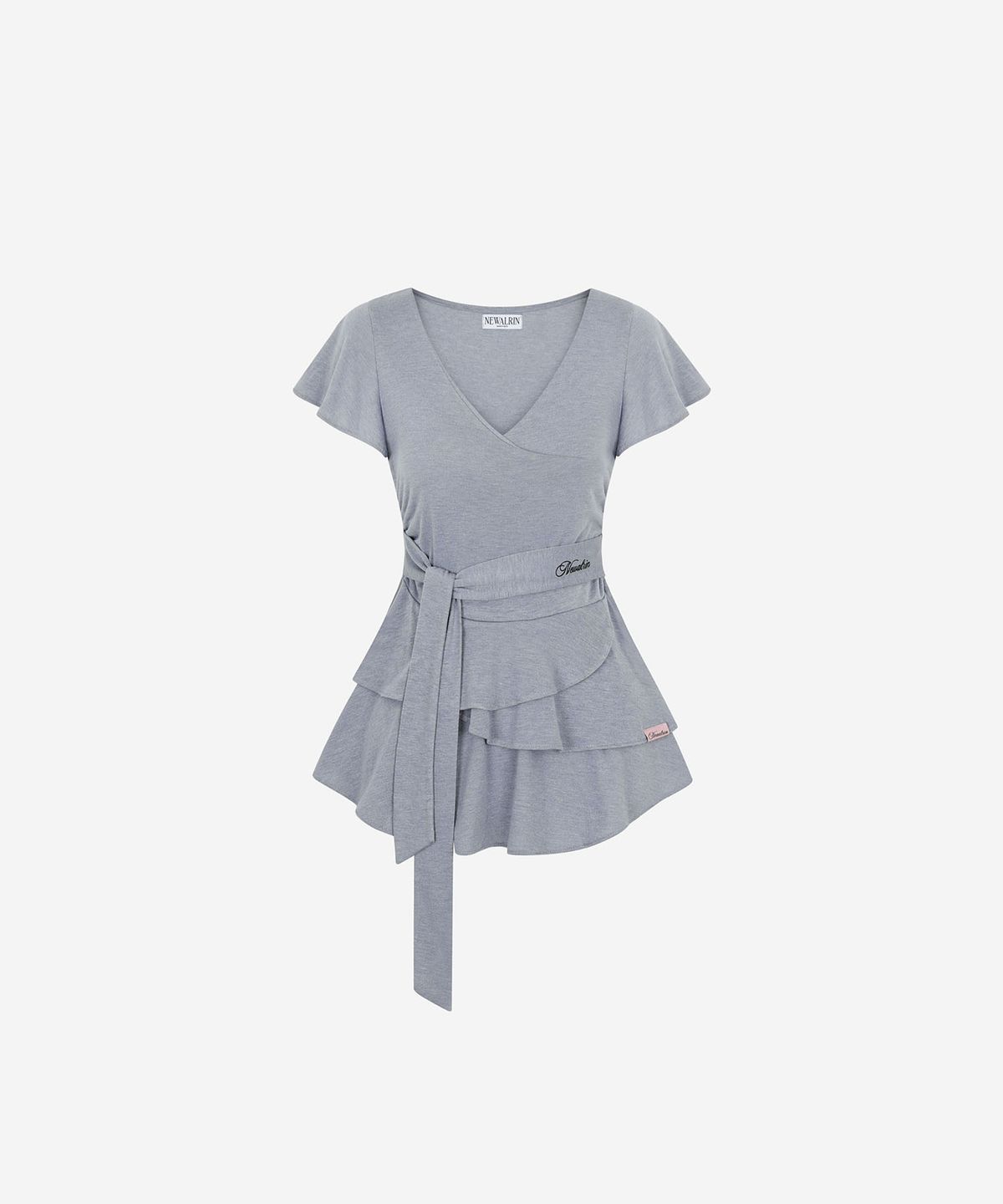 뉴얼린(NEWALRIN) Swan Draping Shawl Blouse (3Colors)