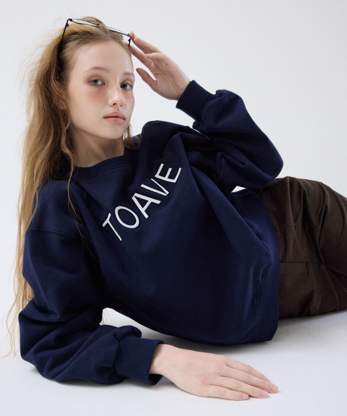 토아베(TOAVE) Road Logo Sweat Shirt (Navy)