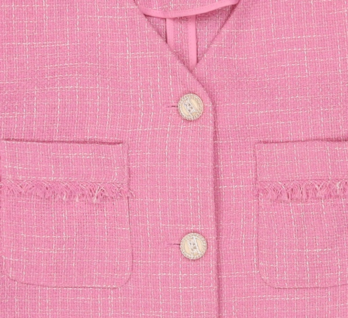 미쏘(MIXXO) 트위드 V넥 반팔자켓_MIWJKD513B S