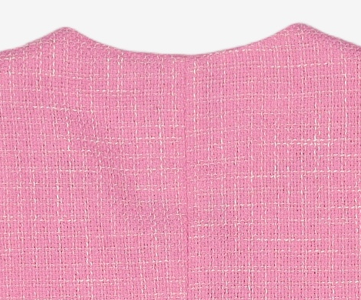 미쏘(MIXXO) 트위드 V넥 반팔자켓_MIWJKD513B S