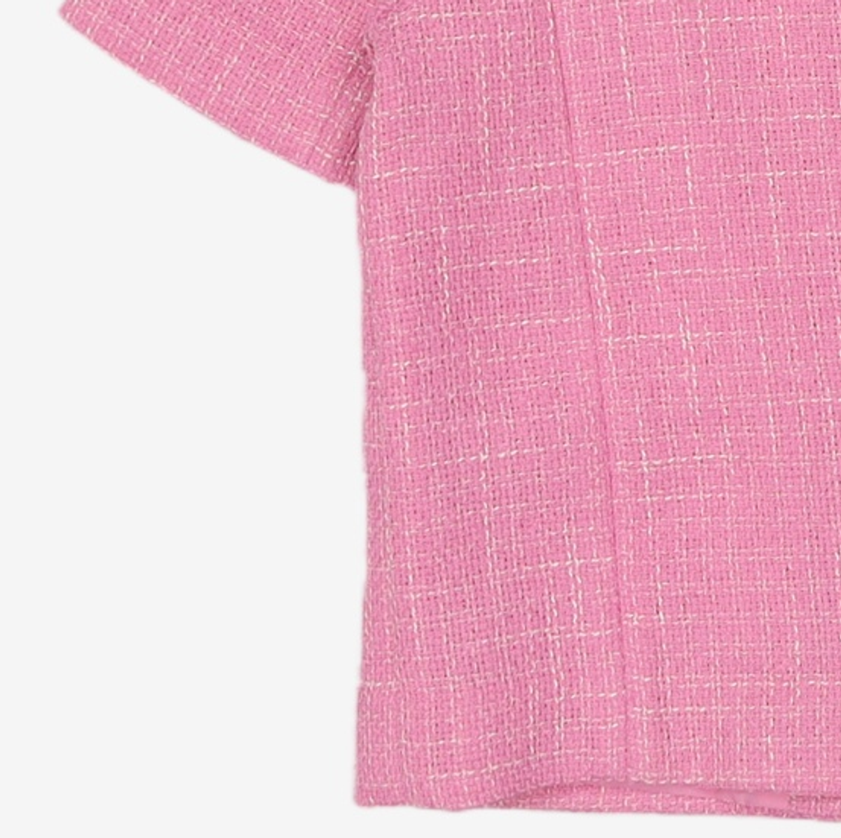 미쏘(MIXXO) 트위드 V넥 반팔자켓_MIWJKD513B S