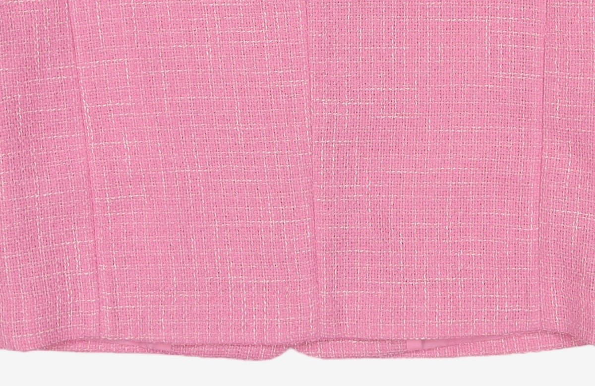 미쏘(MIXXO) 트위드 V넥 반팔자켓_MIWJKD513B S