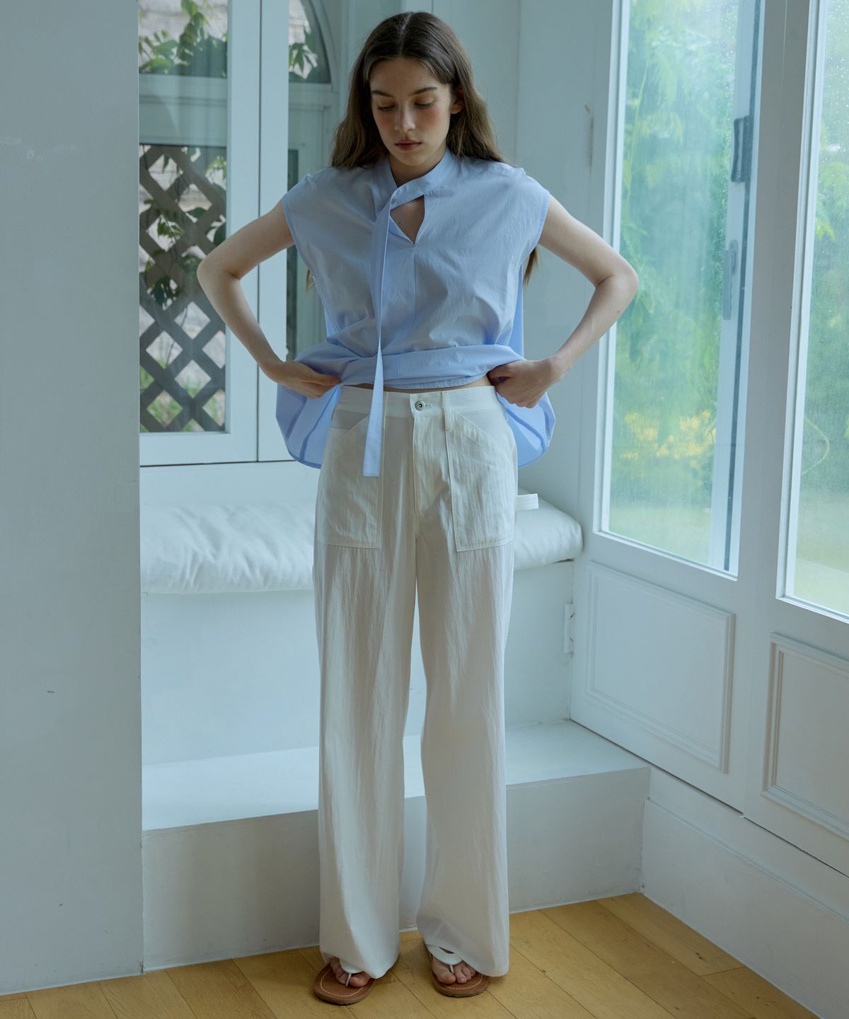 오픈도어스튜디오(OPENDOORSTUDIO) wide cargo pants Ivory