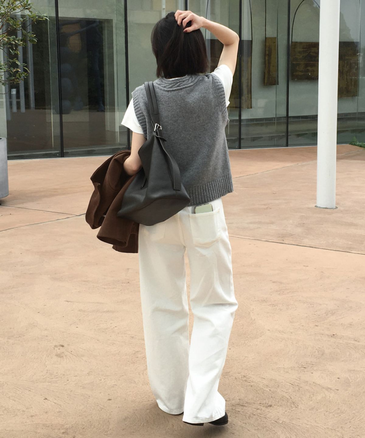 토아베(TOAVE) Labo Wide Cotton Pants (Ivory)