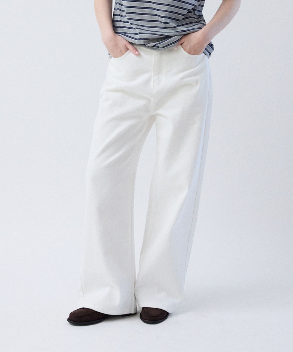 토아베(TOAVE) Labo Wide Cotton Pants (Ivory)