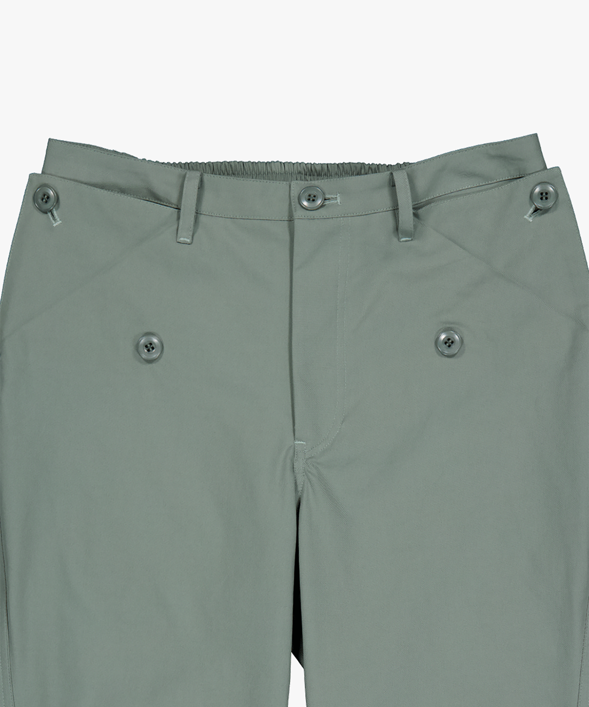 파버(FABEUR) BUTTON CAPRI PANTS (KHAKI MINT)