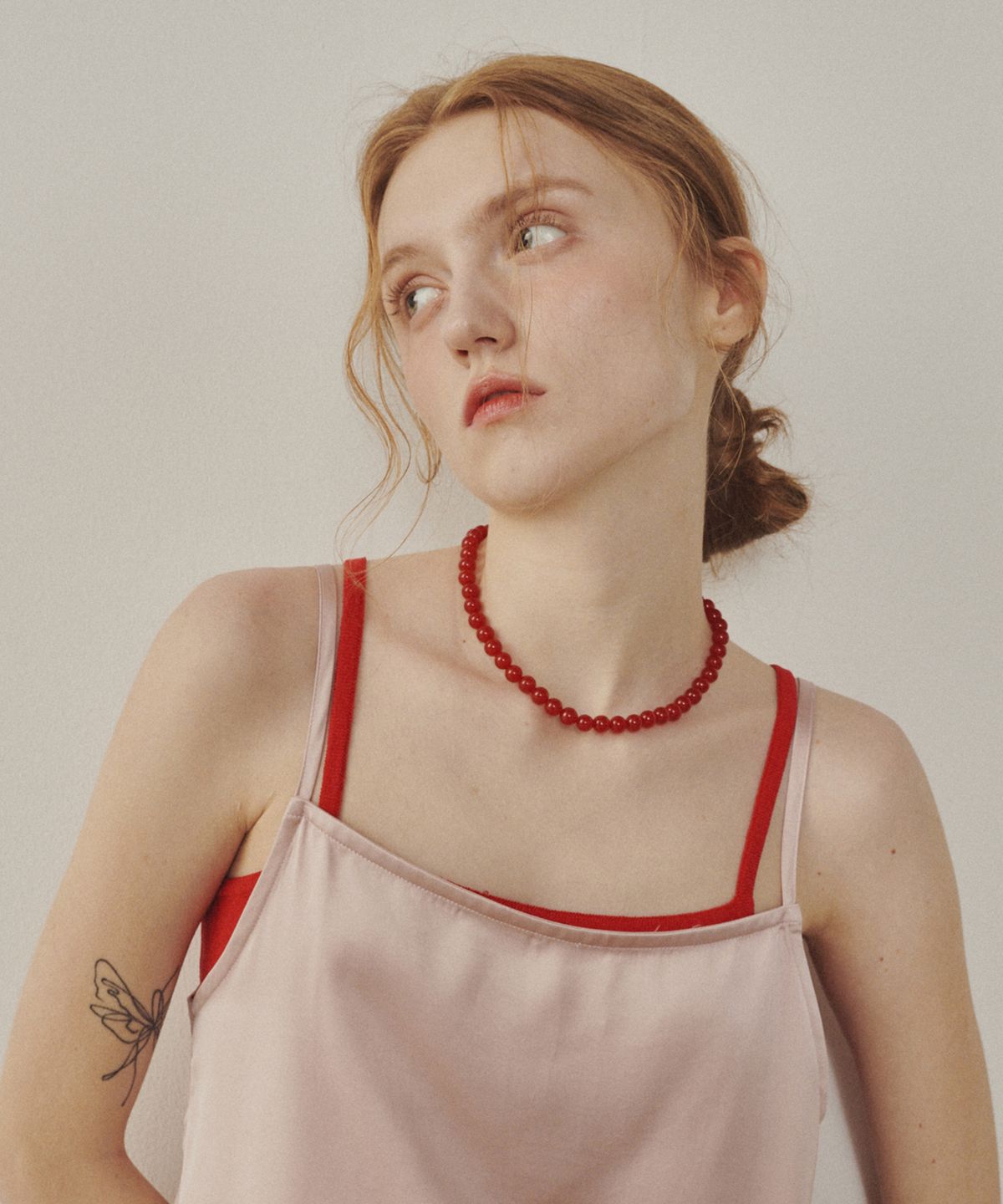 멜리앤로즈(MELLY&ROSE) Red Agate 네크리스(315340)
