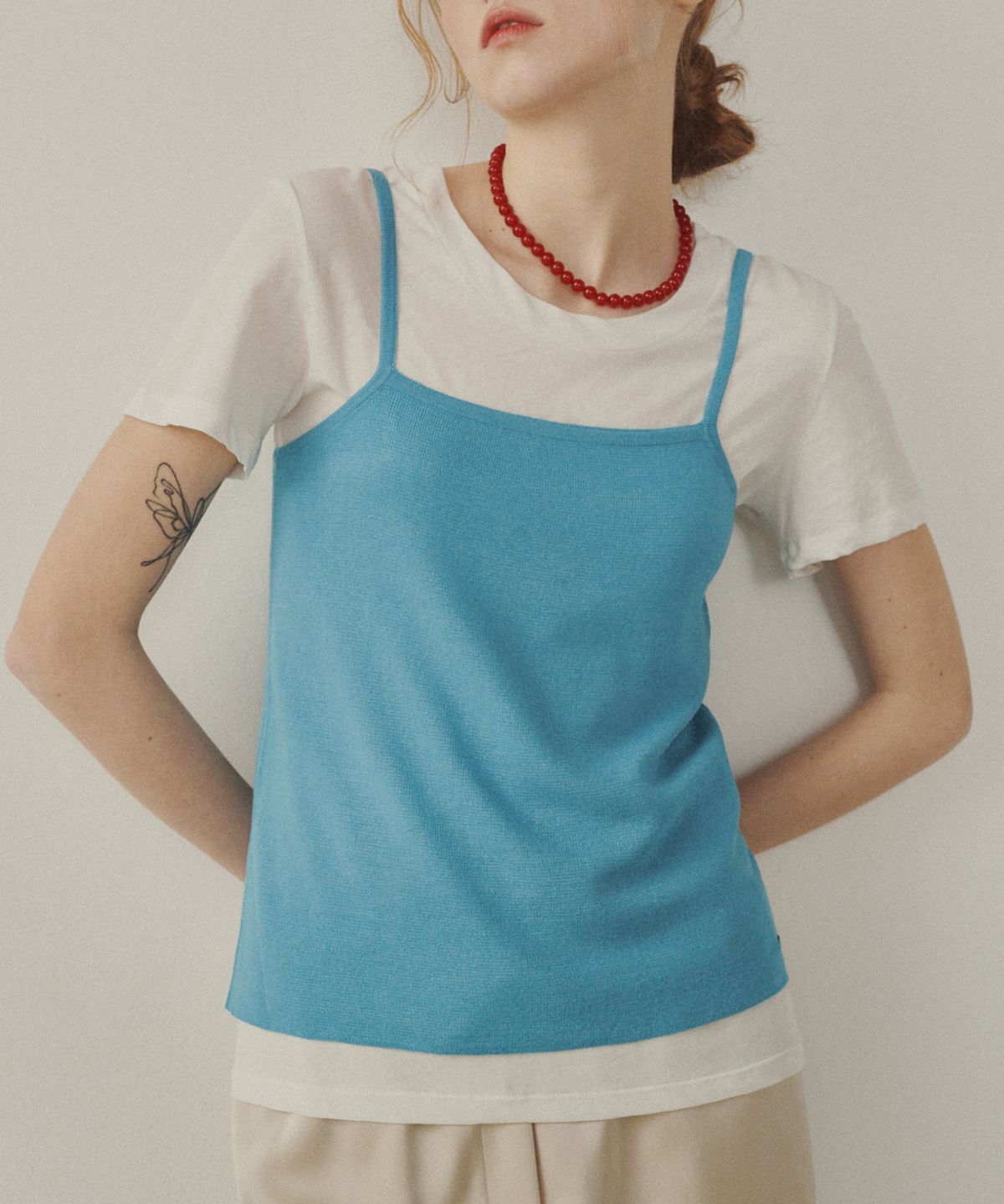 멜리앤로즈(MELLY&ROSE) Red Agate 네크리스(315340)