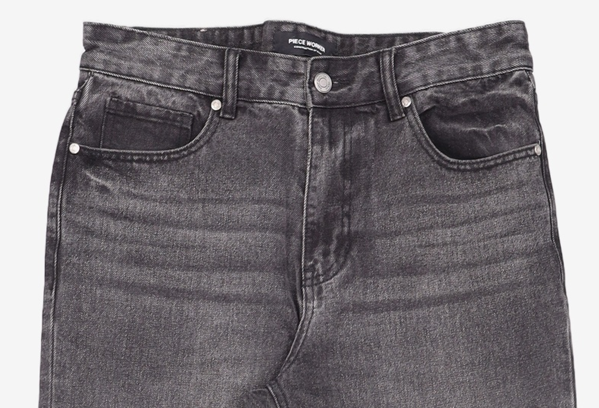 피스워커(PIECE WORKER) Essential Black Jean / Semi Wide 31