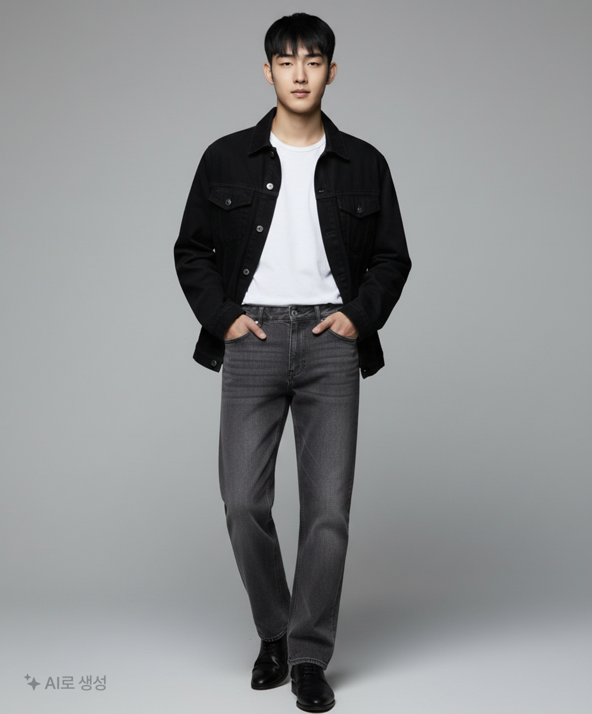 피스워커(PIECE WORKER) Essential Black Jean / Semi Wide 31