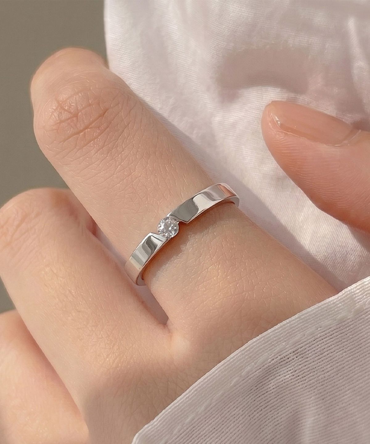 엘렌쥬얼리(HELENE JEWELRY) 실버 Silver 925 엘리샤 커플 링 은 반지