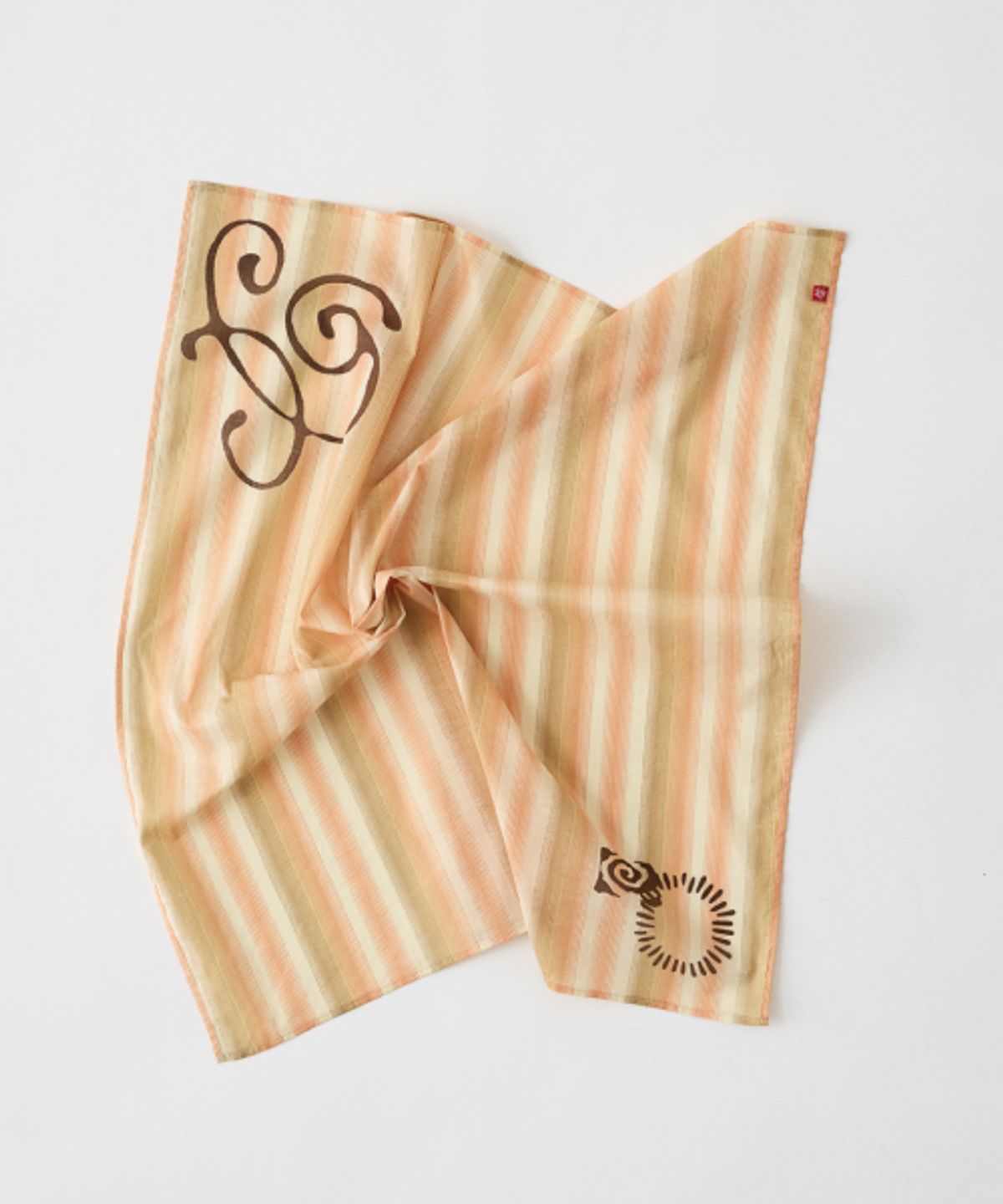 하타(HATA) Multi Scarf_Orange Stripe