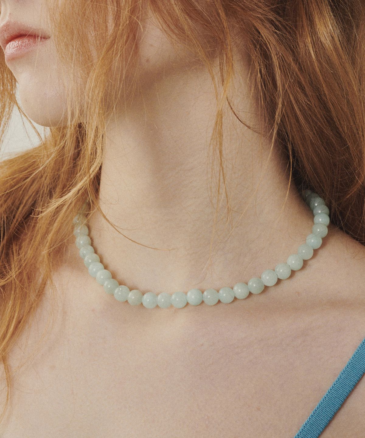 멜리앤로즈(MELLY&ROSE) Green Angelite 네크리스(315341)