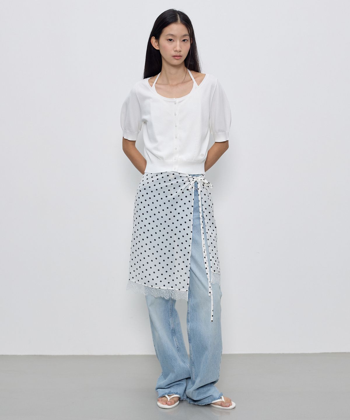 시티브리즈(CITYBREEZE) 레이어드 쉬폰 스커트_PATTERN
