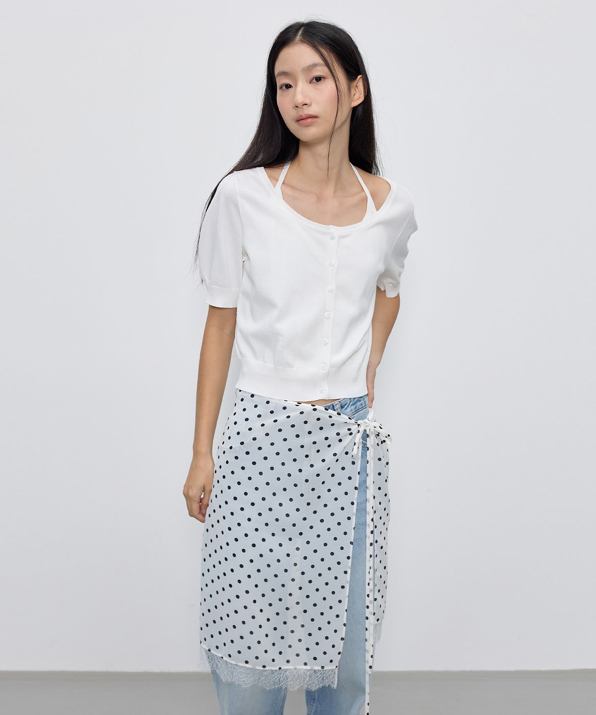 시티브리즈(CITYBREEZE) 레이어드 쉬폰 스커트_PATTERN