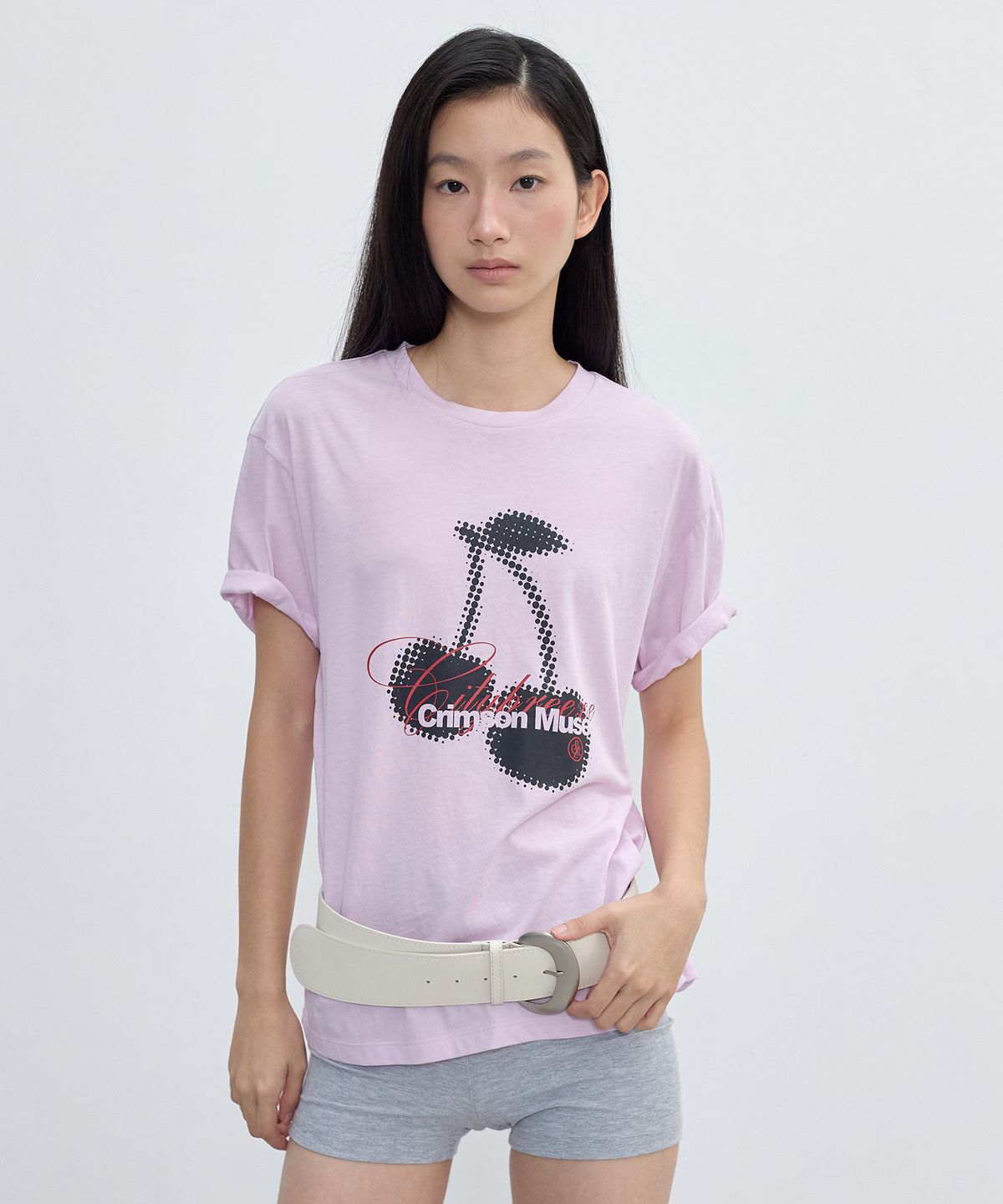 시티브리즈(CITYBREEZE) 도트 체리 반팔 티셔츠_3COLORS