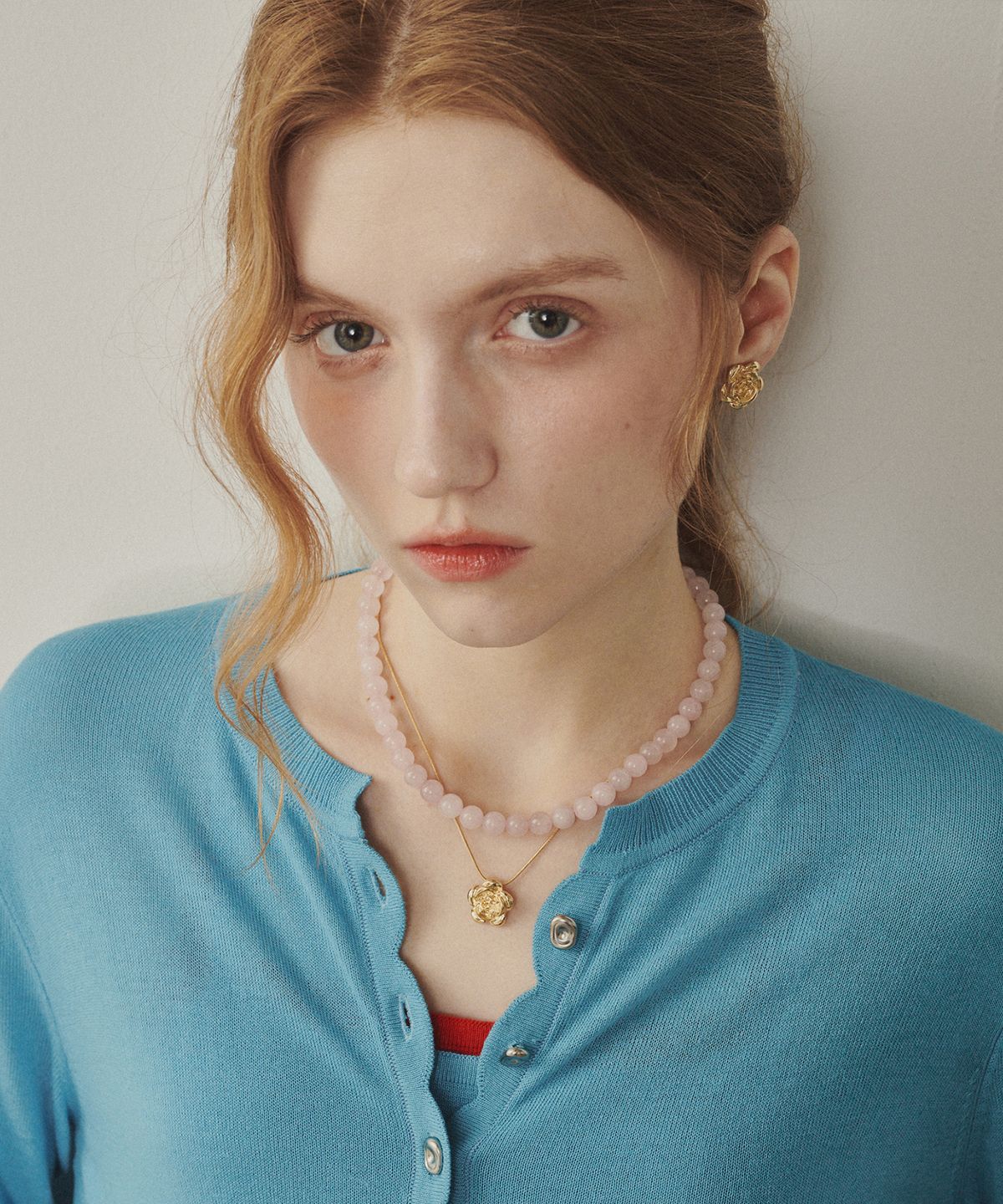 멜리앤로즈(MELLY&ROSE) Rose gemstone 네크리스(315342)