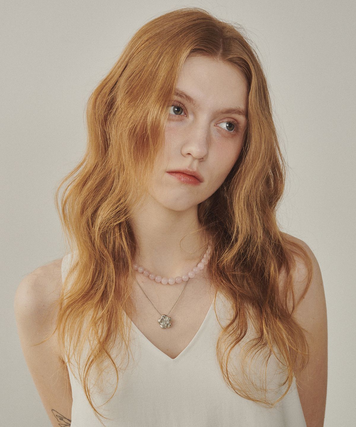 멜리앤로즈(MELLY&ROSE) Rose gemstone 네크리스(315342)