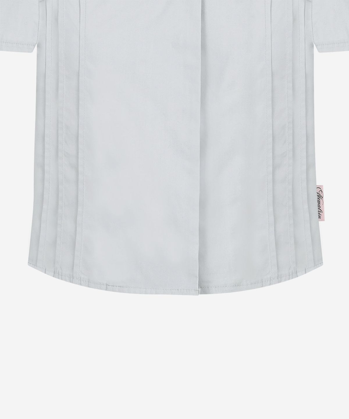 뉴얼린(NEWALRIN) NEWALRIN Emblem Pin tuck Shirt Top(3Colors)