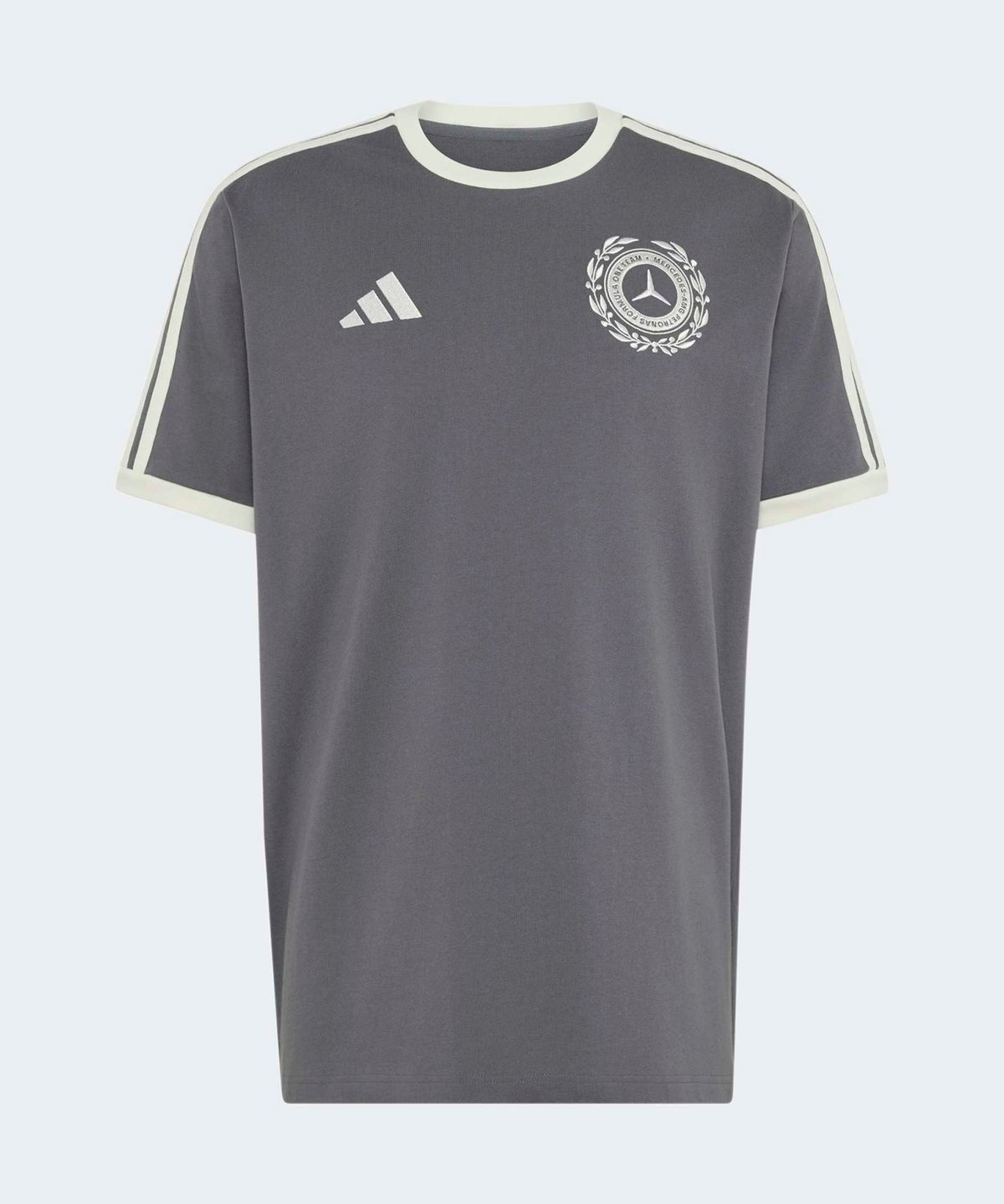 아디다스(ADIDAS) 메르세데스 AMG F1 팀 실버 애로우 아이콘 남성용 티 - 그레이 / IB7013