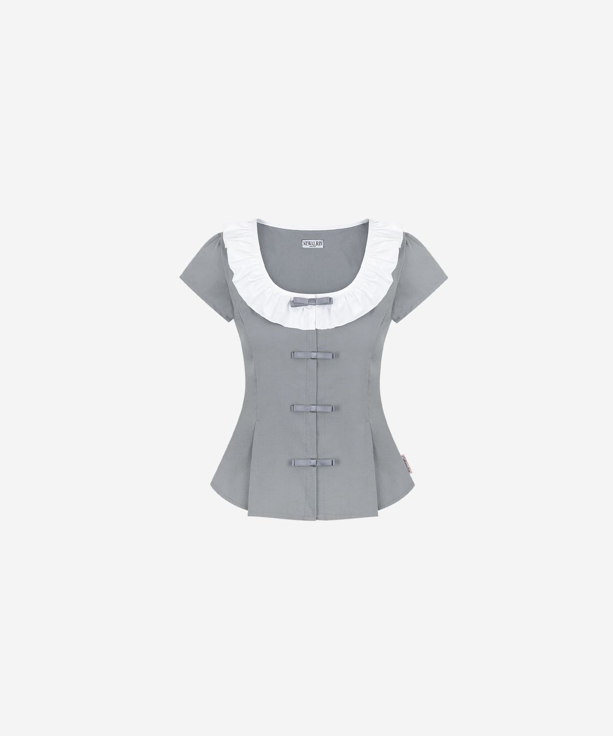 뉴얼린(NEWALRIN) Bebe Ribbon Frill Blouse(3colors)
