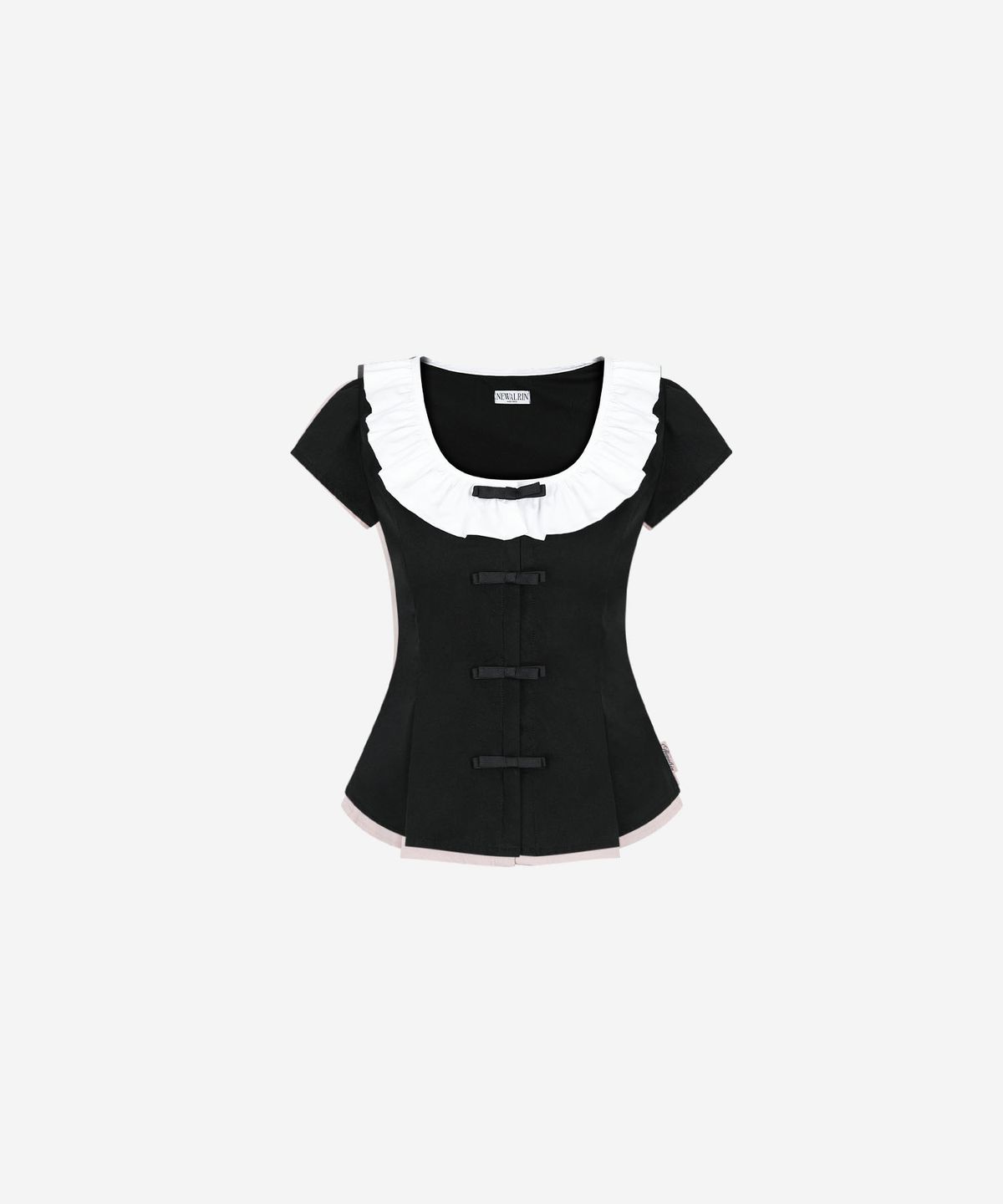 뉴얼린(NEWALRIN) Bebe Ribbon Frill Blouse(3colors)